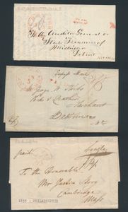 Voorlopers Amerika, +/-90 stuks in album, vanuit verschillende staten/steden, zoals New Orleans, Ovid, Richmond, Stillwater, Savannah, Troy, etc., zm/m