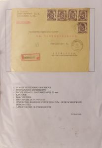 Samenstelling +3500 poststukken moderne periode in 3 ringmappen en 8 dozen, waarbij zeer veel aangetekende, zm/m