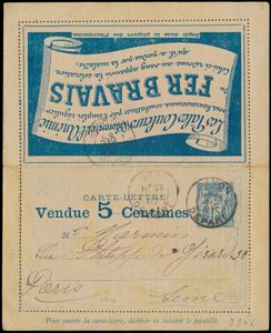 1887 Carte-lettre 