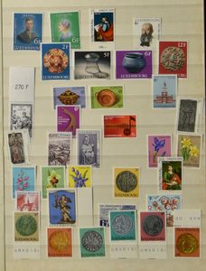 Belgique, Luxembourg, Suède, composition dans un classeur, tb