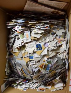 Box full of items on fragment, including long-running sets, large format, margin, etc., ideal winter lot, vf/f/to be checked