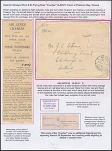 Histoire postale de la poste aérienne de l'année 1920-1930, lot de 8 lettres (dont 4 montées sur des pages) avec des affranchissements colorés, poste aérienne recommandée et diverses destinations, bien visible, tb/b