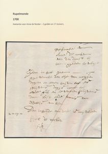 1700/1854, 8 voorlopers, allen met betrekking tot Basel of Rupelmonde, vanaf periode 1700 tot 1854, uitleg aanwezig bij het lot, zie scan, zm