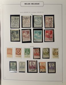 1849/1970, verzameling in Victoria-album, w.o. 5 Franken, 221/33, 1° Orval, 301, Kruis van Lotharingen, Ridder, 410, Brugge, BL 30, zm/m/ntz.