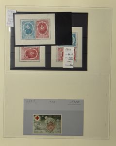 1940/1949, verzameling in Safealbum, volledige reeksen en blokken, zm.