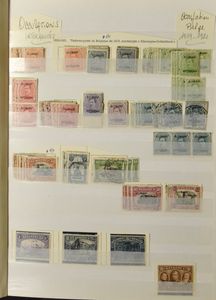 1872/1948 Sammlung in 2 Einsteckbüchern, darunter Brustschild mit besetzten Gebieten, Zonen, einwandfrei/schön/zu kontrollieren
