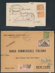 Ca. 150 brieven met firmaperforaties w.o. zeldzame, zm/m/ntz