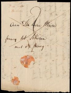 1814 Voorloper met inhoud vanuit Mechelen, Herlant 20 (Port Payé à Malines - stempel rood), met manuscript 