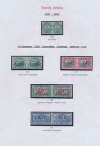 1937/1951, mooie verzameling met veel betere paren, waarden t/m 10/-, zm, hoge cote.