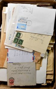 +/-1900/1981 Gevarieerde samenstelling, w.o. heel wat luchtpostbrieven, FDC's, etc., tevens wat andere landen, m/ntz