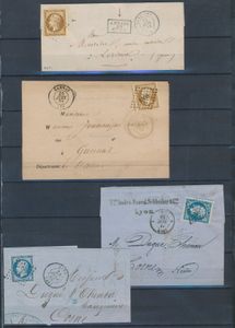 1854/1867, samenstelling van 11 mooie brieven, zm.
