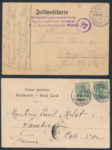 Samenstelling +/-400 Duitse Feldpostbrieven/kaarten, zm/m/ntz