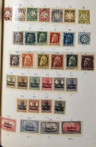 Collection de pays européens dans 2 classeurs épais à anneaux, très nombreuses timbres, tb/b/à voir