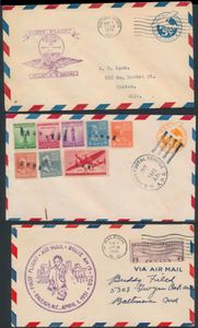 1929/1947 Samenstelling 22 poststukken, w.o. FDC, BRF, PWST, 1° vluchten, zm/m/ntz