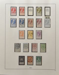 1849/2003 Interessante samenstelling **/*/0 in 8 boeken of albums + losse albumbladen, waarbij reeksen, o.a. Rubens **, BK, zm/m/ntz