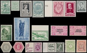 1870/1984 Volledige verzameling zegels 1950/1958 + LP, TX, dagblad, TG, KP, pubs, KT, SP, dienst w.o. 1368b **, PA 10A/11A **, Moresnet, zm/m