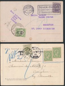 Zegels op kaartjes vanaf klassiek en tientallen poststukken, w.o. veel spoorwegstempels en wat strafport, zm/m/ntz
