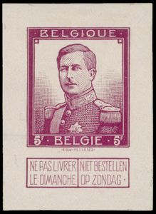 Herdruk van 1929, op glanzend papier, Pellens reeks, index 3, zm