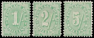 Kleine verzameling 'Strafport' w.o. hoge waarden Emissie 1902, tevens wat Official Stamps dienstzegels, zm/m/ntz.