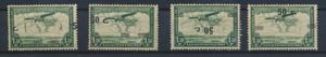 Group of 4 stamps of OBP n° PA16-Cu 