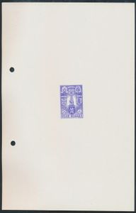 Expo 58, niet aangenomen ontwerp, 1 ontwerp in violet op glanzend papier, 