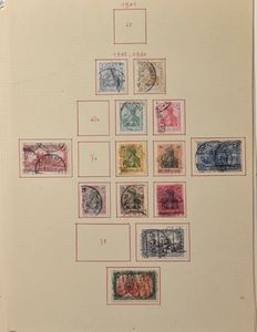 Reich, Bund, DDR, samenstelling in twee insteekboeken en enkele losse bladen, zm/m/ntz