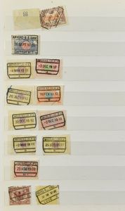 1890/1914 Restantverzameling inclusief inventaris Antwerpen met 277 stempels, zm/m/ntz