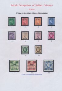1943/1951 Occupation of Italian Colonies, mooie verzameling Eritrea, E.A.F., Somalia, Tripolitania, incl de strafportreeksen, zm (SG £ 975)