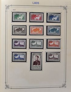 1951/1976 Uitgebreide verzameling in klemband met o.a. épreuves (Sisavang Yong LP), blokken, mooi geheel in nette kwaliteit, zm