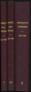 Quellen zur Geschichte des Europäischen Postwesens 150-1806, deel 1, 2 en 3; Martin Dallmeier; Verlag Lassleben Kallmünz; 1977; gedrukt; ingebonden/gelijmd; Duits; harde kaft; zeer mooi