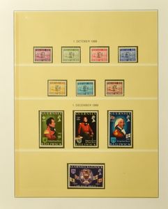 Guernsey 1969/1989 Verzameling in Lindner album, geheel postfris met blokken en velletjes, geen boekjes, zm