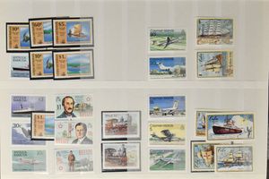 Composition dans 6 albums, dont la Scandinavie, thème et divers pays européens, Commonwealth, Chine, tb/b
