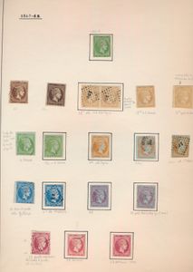 1861/1900 Mooie verzameling grote Hermeskoppen, gespecialiseerd op kleurtinten, met variëteiten, stempels, nummers volgens Yvert, specialisatie volgens Vlastos, vrijwel alles in mooie kwaliteit, zm/m/ntz