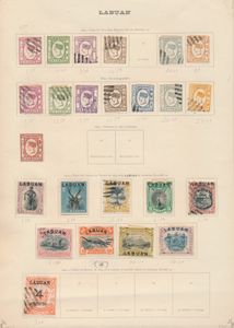 1892/1901 Verzameling op albumbladen meest met vernietigingsstempel, enkele ongebruikt zonder gom, zm/m/ntz