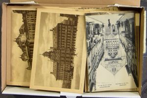 Antwerpen stad, w.o. enkele stockkaarten (in hoeveelheid), ook Paleis van Schone Kunsten, enz. (137 stuks)
