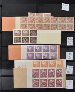 1942/1992 Uitgebreide verzameling boekjes in 2 Davo banden met wat variëteiten, luchtpost zwanen (4x), giervalk, zm