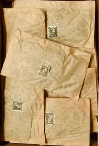 N° 420, 480 en 528, in 7 doosjes (50.000 stuks per doos) in enveloppes, ideaal voor stempelstudie of botjes te maken (Totaal: +/-350.000 stuks), ntz
