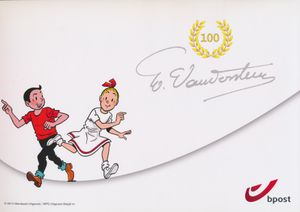 W. Vandersteen - Suske en Wiske, Speciale uitgifte in Duo Stamp uit 2013 in map, 5 vellen van 10, zm
