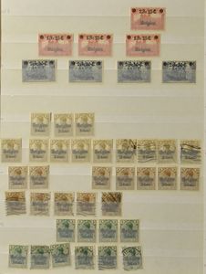 1897/1920 Voorraad in insteekboek, waarbij uitgifte 1915, BZ, SP, doch in gemengde kwaliteit, zm/m/ntz (Zeer hoge cataloguswaarde)