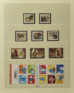 1940/2008 Verzameling in 7 Lindner albums, veel nominaal, betere reeksen jaren '50 zonder gom, zm/m/ntz