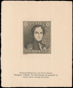 Niet aangenomen ontwerp, beeltenis Leopold I 