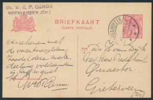 1919 Carte postale du 