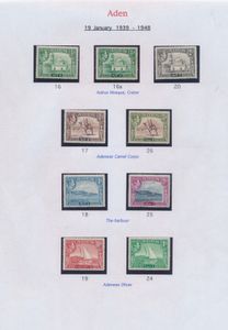 1939/1951, mooie verzameling George VI, met N° 16/27, 36/46, Kathiri State of Seiyun en Qu'aiti State of Shihr and Mukalla, zm (SG £ 417)