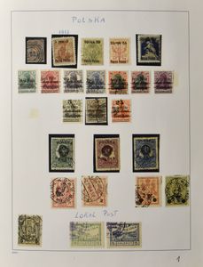 1860/2002 Uitgebreide verzameling in 3 Davo albums vanaf n° 1 (beschadigd) met ook wat lokaalpost, zm/m/ntz
