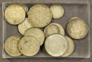MUNTEN: Diverse zichten munten, zuiver zilver 183gr. (14 stuks)