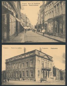 Tongeren, voornamelijk moderne kaarten, tramstatie met stoomtram, enz. (17 stuks)