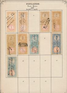 Finland, mooie verzameling vanaf 1865, zegels met Serpentinetanding, zm/m