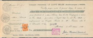 Jaren '30-'56, samenstelling honderden ontvangstbewijzen (mandaten) van dividenden 