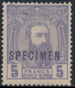 N° 11 ‘5 fr. violet’ without gum, with Specimen stamp, stamp slightly thin on the back, with Kaiser photo certificate, vf/f