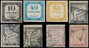 1859/1983 'Strafport', mooie volledige verzameling, beginperiode gestempeld en met scharnier, latere periode postfris, de meeste belangrijke zegels gekeurd, doorsnee in mooie kwaliteit, zm/m (Yv € +8.600)